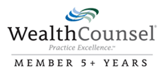 Logo Recognizing Carolina Family Estate Planning's affiliation with Wealth Counsel